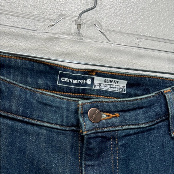 Carhartt Rugged Flex Slim Fit Tapered Jeans 20 Tall Medium Wash Plus Size - Picture 3 of 11